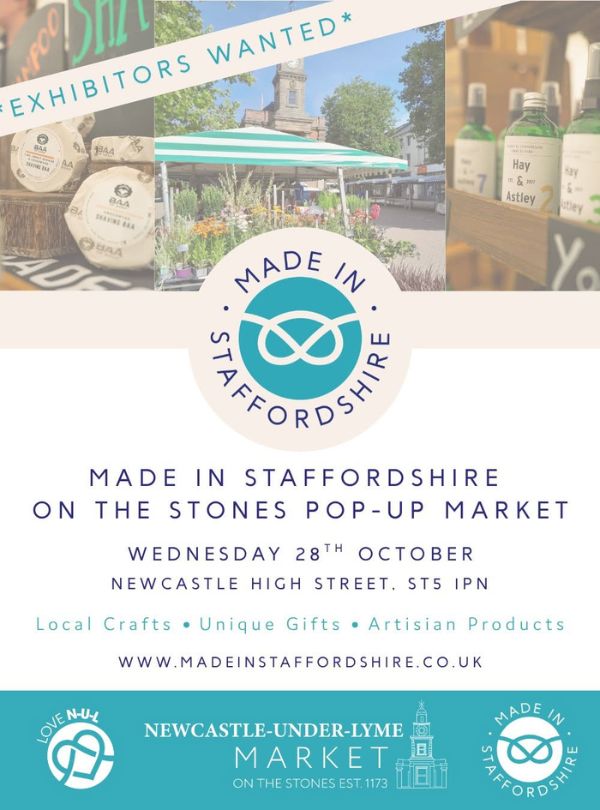 Made in Staffordshire on The Stones Pop-Up Market comes to Newcastle-under-Lyme